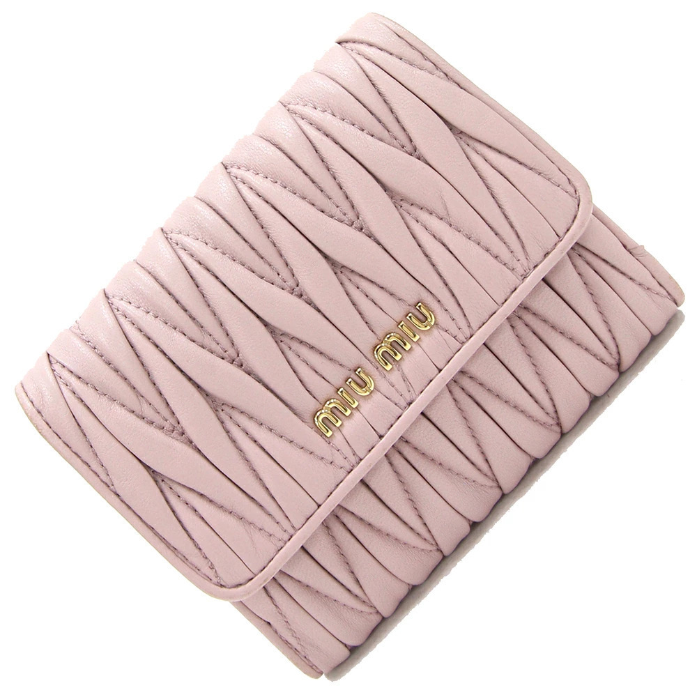 Miu Miu wallet pink Matelasse nappa leather - Picture 1 of 8